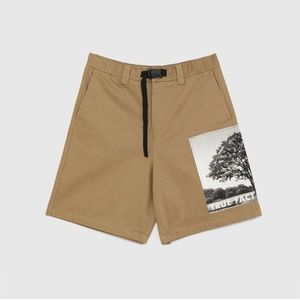 NWOT! Zara Belted Canvas Bermuda Shorts Mens Beige Sustainable Durable Earth